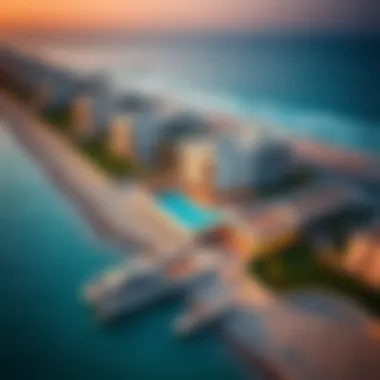 Aerial View of Soul Beach Luxury Properties Aerial view of Soul Beach showcasing luxury properties