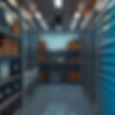 Interior view of a well-organized storage unit