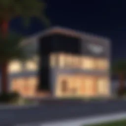 Modern storage facility exterior in Dubai