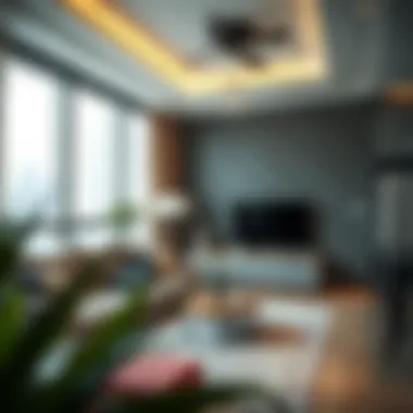 Stylish interior of a studio flat in Sheikh Colony