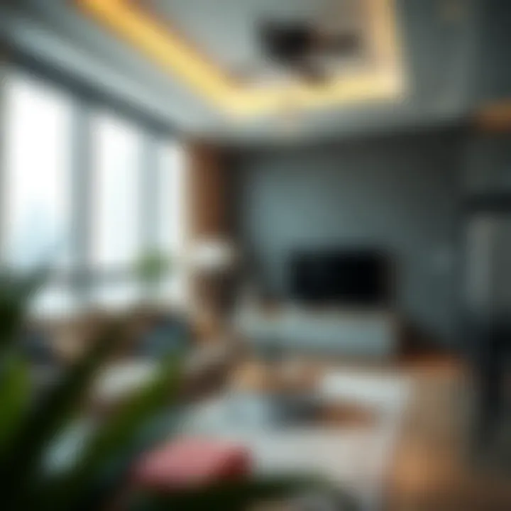 Stylish interior of a studio flat in Sheikh Colony