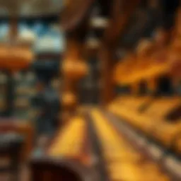 A stunning view of the Gold Sook's intricate gold jewelry displays