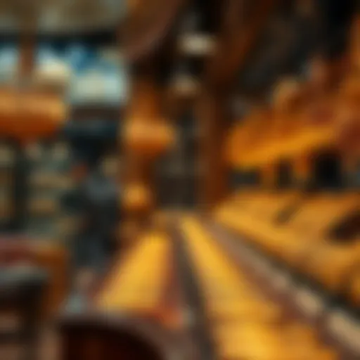 Intricate Gold Jewelry Displays A stunning view of the Gold Sook's intricate gold jewelry displays