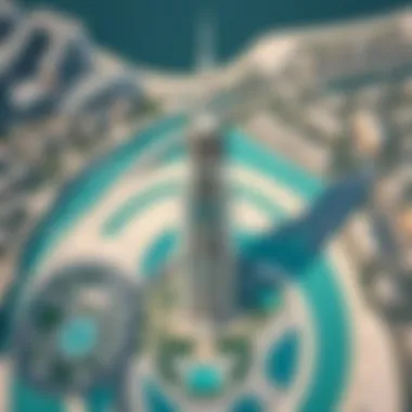 Aerial view of The S Tower and its surrounding real estate developments