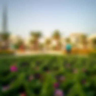 Vibrant community park in Al Qusais with recreational facilities