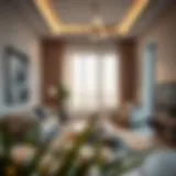 Cozy Living Area in a 1BHK Modern 1BHK interior design featuring a cozy living area