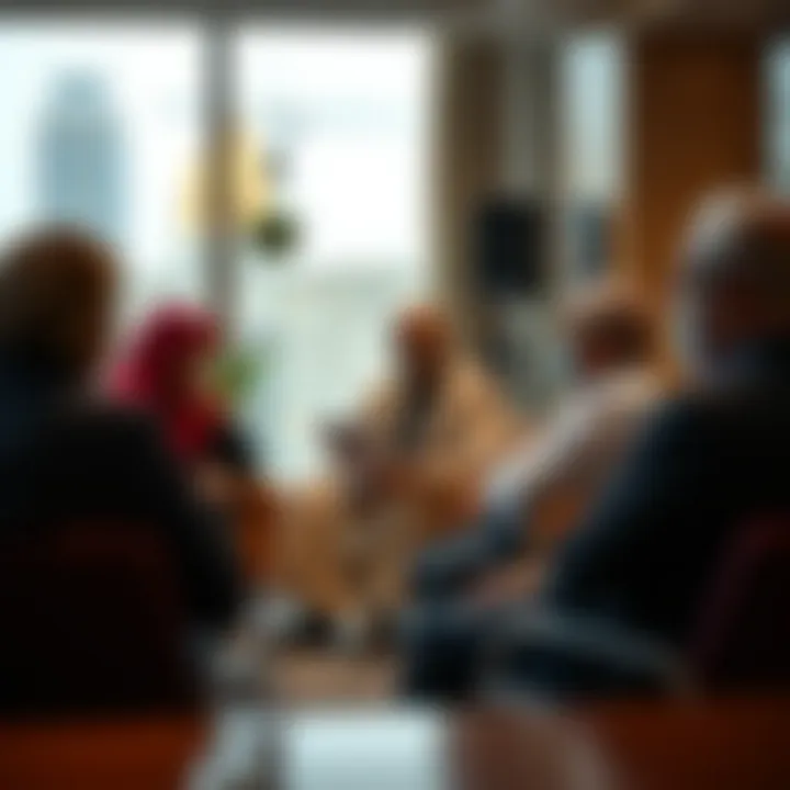 Residents discussing noise issues in a community meeting