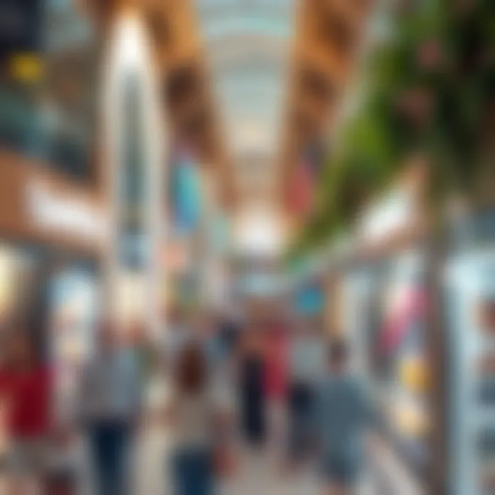 Vibrant Shopping Atmosphere at دو ياس مول Overview of the bustling shopping area in دو ياس مول