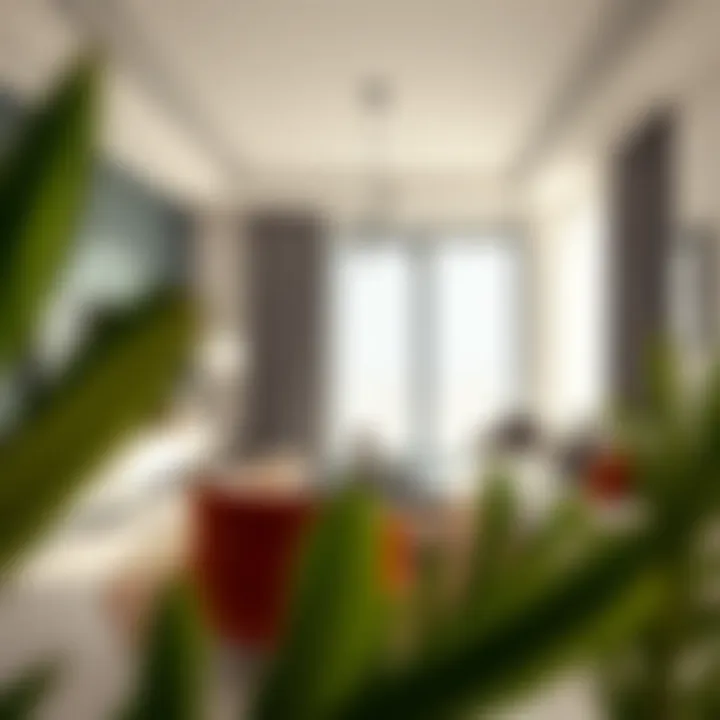 Stylish Living Space in Al Qusais Modern flat interior in Al Qusais featuring stylish decor and ample sunlight.