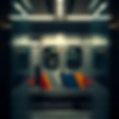 Metro train in motion