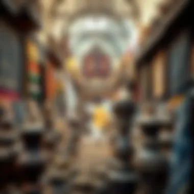 Interior of Naif Souk with traditional artifacts and textiles