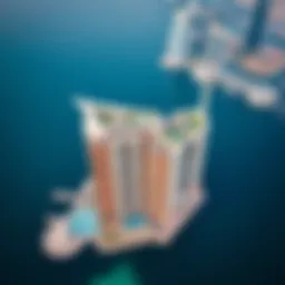 Aerial view of One at Palm showcasing its breathtaking architecture