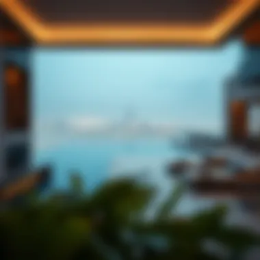 Luxury real estate in Ajman with Dubai in the distance