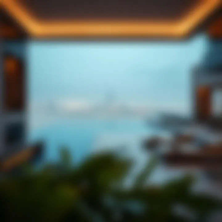 Luxury real estate in Ajman with Dubai in the distance