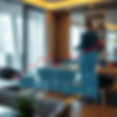 Graph showcasing rental trends in Dubai over time